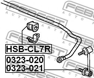 FEBEST - HSB-CL7R - Втулка стабилизатора заднего