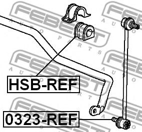 FEBEST - HSB-REF - Втулка стабілізатора перед. Honda CR-V 2.0 07-