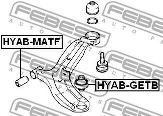 FEBEST - HYAB-GETB - САЙЛЕНБЛОК ЗАДНИЙ ПЕРЕДНЕГО РЫЧАГА (HYUNDAI GETZ 2002-2011) FEBEST