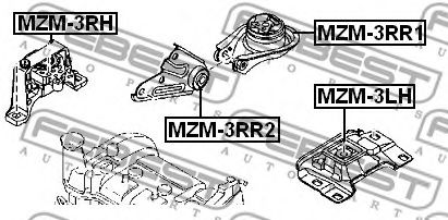 FEBEST - MZM-3RR1 - Опора двигуна зад. Ford Focus II 04-/C-MAX 04-