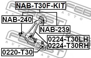 FEBEST - NAB-T30F-KIT - САЙЛЕНБЛОК ПЕРЕДНЕГО РЫЧАГА КОМПЛЕКТ (ГИДРАВЛИЧЕСКИЙ)