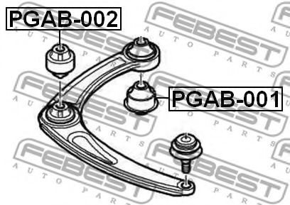 FEBEST - PGAB-002 - САЙЛЕНБЛОК ПЕРЕДНЕГО РЫЧАГА PEUGEOT 307 2001-2008