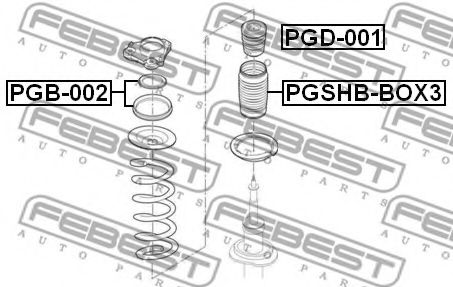 FEBEST - PGB-002 - ПОДШИПНИК ОПОРЫ ПЕРЕДНЕГО АМОРТИЗАТОРА PEUGEOT BOXER III 2006-