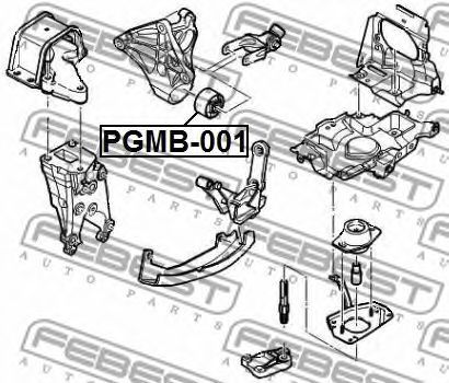 FEBEST - PGMB-001 - САЙЛЕНБЛОК ПОДУШКИ ДВИГАТЕЛЯ