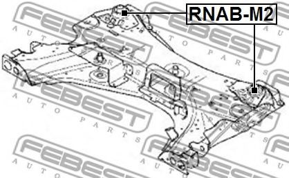 FEBEST - RNAB-M2 - Сайлентблок балки  Renault Scenic II, Renault Megane II; Nissan Note 1.2-2.0D 09.02-