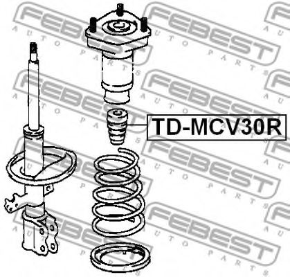 FEBEST - TD-MCV30R - Відбійник зад. амортизатора Toyota Camry MCV20/30/ACV40 RR 97-