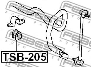 FEBEST - TSB-205 - Втулка стабілізатора перед. Toyota RAV-4 II/ XA2  1.8-2.4 00-