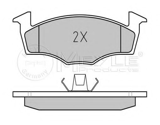 MEYLE - 025 218 6617 - Колодки гальмівнi перед. Skoda Fabia 1.0/1.2 03- VW Polo III