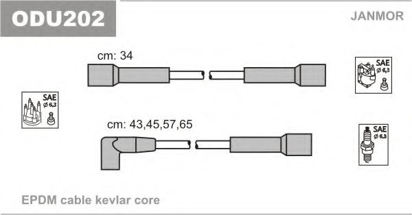 Провода в/в Opel 1,3-1,6
