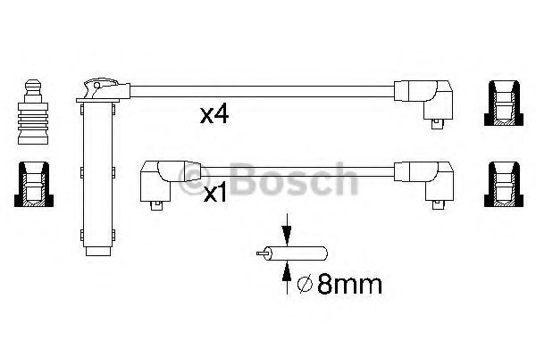 BOSCH - 0 986 356 802 - Провода в/в Ford Sierra, Granada, Scorpio 2,0