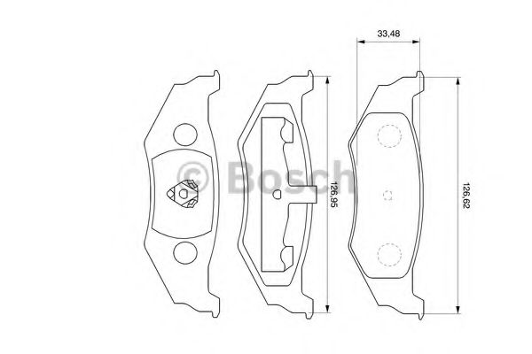 BOSCH - 0 986 424 585 - Гальмівні колодки задні CHRYSLER 300 M 1998-