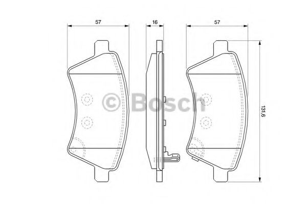 BOSCH - 0 986 494 129 - Колодки гальм.перед. Fiat Sedici 06/06-,Suzuki SX4 06/06-