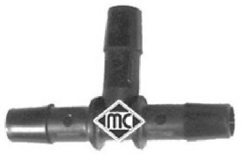METALCAUCHO - 00064 - Універсальний пластиковий зєднувач шлангів 10mm (T-образний)