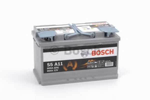 BOSCH - 0 092 S5A 110 - АКБ Bosch S5 AGM 80Аh/800А (-/+) (Стандартні клеми) 315x175x190 B13 - фланець 10.5мм (Пуск/AGM)