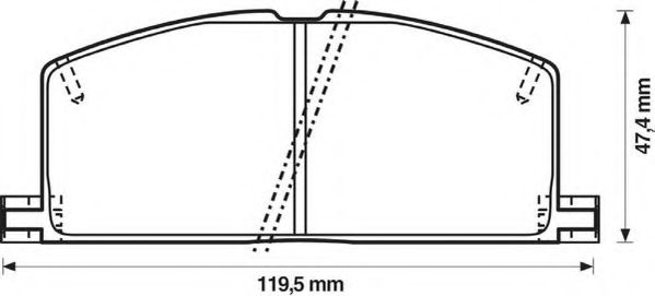 Гальмівні колодки дискові перед.Toyota Corolla/Camry/Starlet/Paseo/Tercel/Celica/Carina/MR2 (83-02)