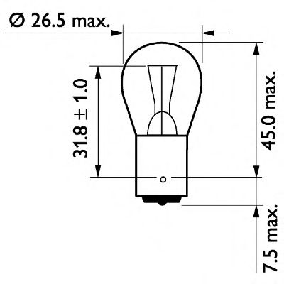 PHILIPS - 13498B2 - Лампа накаливания, фонарь указателя поворота (Сигнализация)