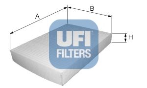UFI - 53.002.00 - Фильтр, воздух во внутренном пространстве
