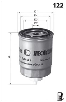 MECAFILTER - ELG5518 - Паливний фільтр Iveco EuroCargo 94-