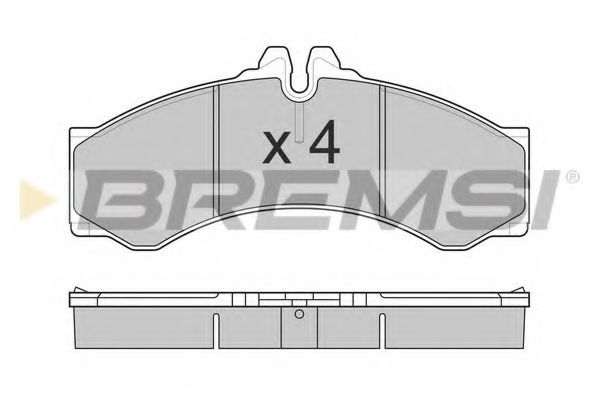 BREMSI - BP2681 - Тормозные колодки перед/зад Sprinter/LT 96-06 (спарка)/Vario 2.9TD