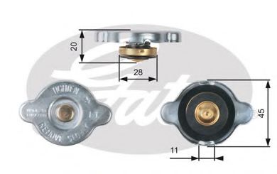 Корок радіатора Honda Accord 90-93, Civic 94-01, Mazda 626 91-97, Nissan Primera 2,0TD 95-