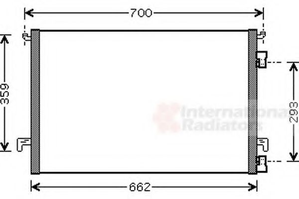 VAN WEZEL - 37005397 - Радиатор кондиционера FIAT; OPEL (пр-во Van Wezel)