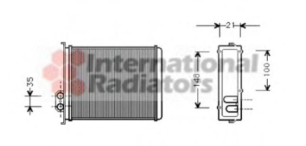 VAN WEZEL - 59006085 - Радиатор отопителя HEAT VOL S/V/C70/850 91- (Van Wezel)
