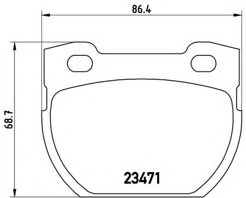 BREMBO - P 44 006 - Колодки гальмівні дискові