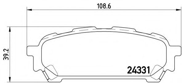 BREMBO - P 78 014 - Гальмівні колодки дискові зад. Subaru Forester/Impreza 2.0-2.5 03-