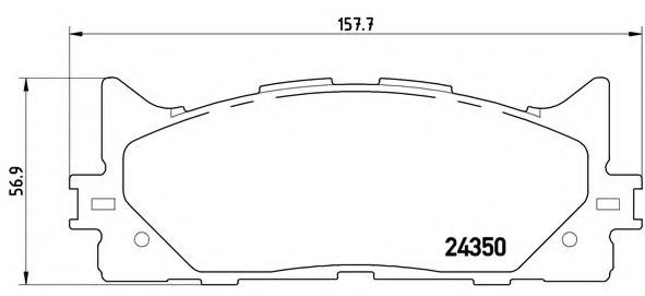 Гальмівні колодки дискові перед. Toyota Camry 06-/Lexus ES350 06-/Rav 4 2.4 05-