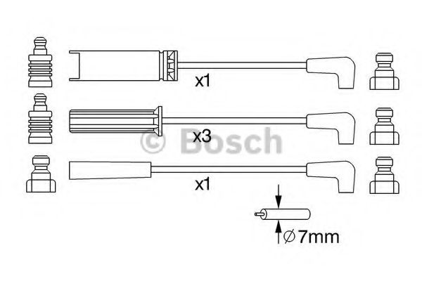 BOSCH - 0 986 356 972 - Дроти в/в Nexia 1.5IL SOhc KPL-