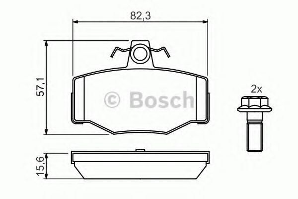 BOSCH - 0 986 460 993 - Гальмівні колодки дискові зад. Nissan Almera II/Tino, Primera 1.5-2.2D 06.90-