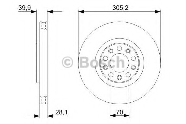 BOSCH - 0 986 479 291 - Диск гальмівний