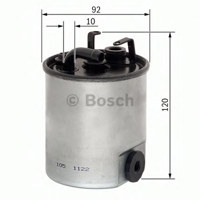 BOSCH - F 026 402 003 - Фільтр паливний DB Sprinter 216 Cdi (з отвором для датчика)