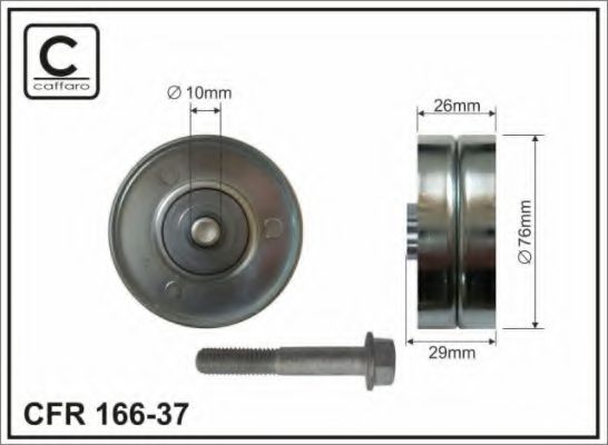 76х10х26 Ролик паска приводного Opel Astra G, H, Corsa C, Zafira A, B 1.7Cdti 02.00-