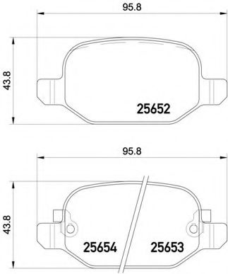 Гальмівні колодки дискові зад. Fiat 500L 0.9-1.6D 09.12-