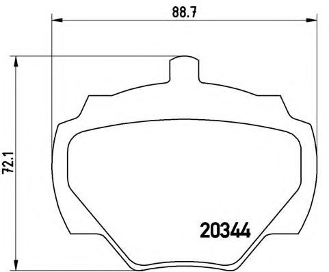 BREMBO - P 44 001 - Колодки тормозные дисковые комплект LAND ROVER Defender 87-н.в, DISCOVERY I (LJ, LG) 89-94