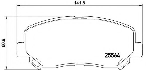 Гальмівні колодки дискові перед. Mazda Cx-5 2.0/2.2D/2.5 11.11-