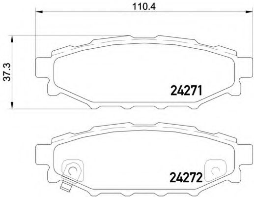 Гальмівні колодки дискові зад. Subaru Legacy IV 2,0/2,5 03-