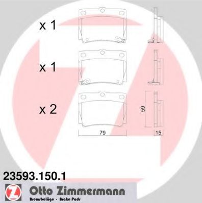ZIMMERMANN - 23593.150.1 - Колодки гальмівні дискові