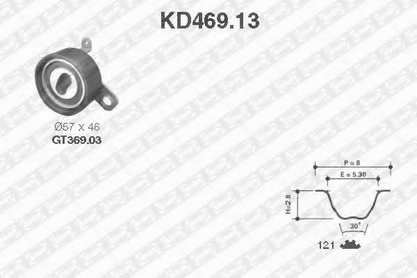 SNR - KD469.13 - Роликовий модуль натягувача ременя (ролик, ремінь)