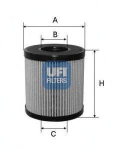 UFI - 25.060.00 - Фільтр масляний PEUGEOT, CITROEN, FORD 1.4 16V, 2.0 HDI 04- (вир-во UFI)