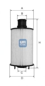 UFI - 25.073.02 - Фільтр масляний LR RANGE ROVER III, IV, SPORT 3.0-5.0 09- (OE) (вир-во UFI)
