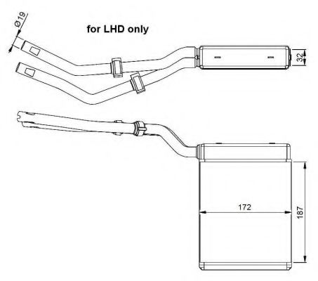 Радіатор пічки Volvo C30, C70 II, S40 II, V50; Ford C-Max, Focus C-Max, Focus II, Kuga I; Mazda 3, 5 1.3-Electric 10.03-06.13