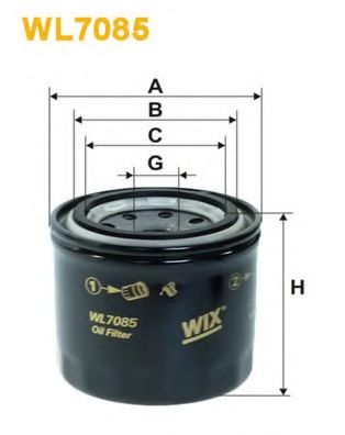 WIX FILTERS - WL7085 - Фільтр масла Daewoo Matiz/Daihatsu Charade