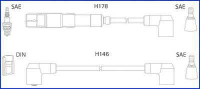 HITACHI - 134755 - Комплект кабелів високовольтних