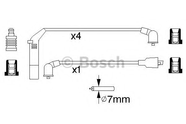 BOSCH - 0 986 356 813 - Провода В/В Hyundai Pony 89-95, S Coupe 90-96