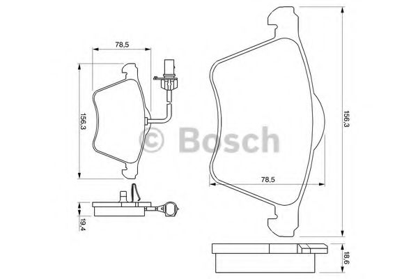 BOSCH - 0 986 424 780 - Гальмівні колодки дискові перед. Ford Galaxy/Seat Alhambra/VW Sharan, (1.8-2.8),  95-10