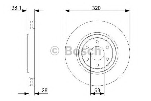 BOSCH - 0 986 479 357 - Гальмівний диск NISSAN Navara 17" F "05>>