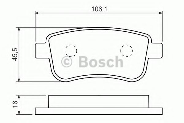 BOSCH - 0 986 494 452 - Гальмівні колодки дискові зад. Renault Scenic III/Megane III 2.0DCi 08-