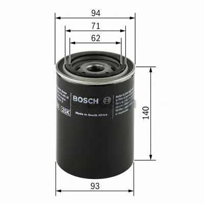 BOSCH - 0 451 104 005 - Фільтр масла для спец. техніки Ford, John Deere, Zetor, Claas, Bobcat